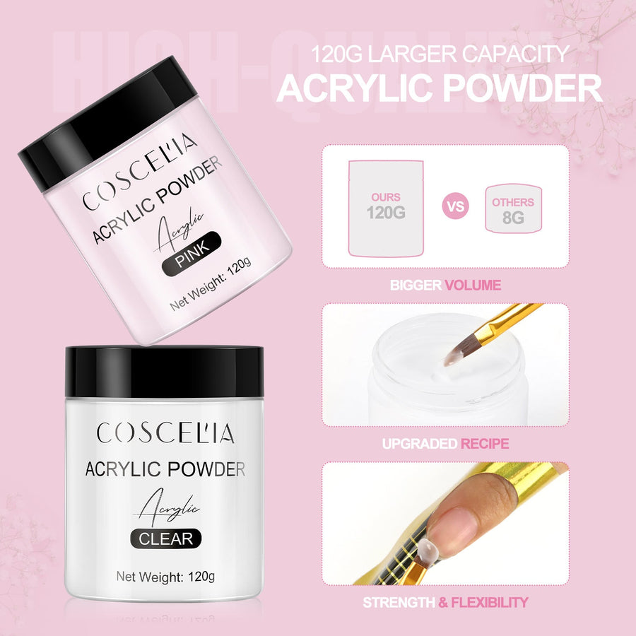 120g Professional Acrylic Nail Kit — Salon-Quality Powder