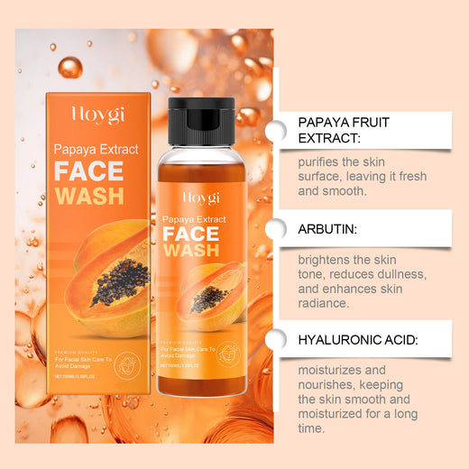 Papaya Face Wash for Gentle Hydrating Skin Cleansing