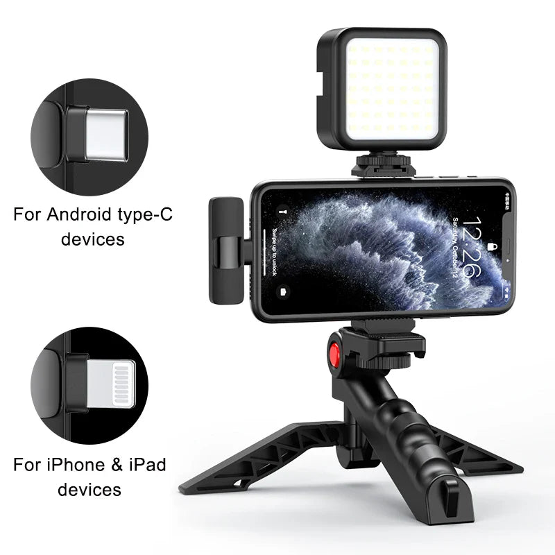 Smartphone Vlogging Kit — Professional Lighting, Audio