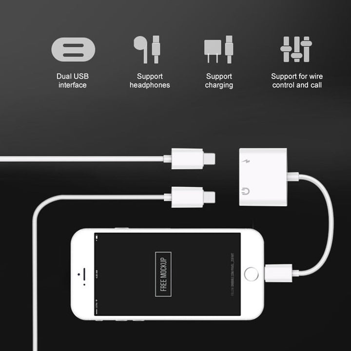 iPhone Lightning Splitter: Charge & Listen at Once