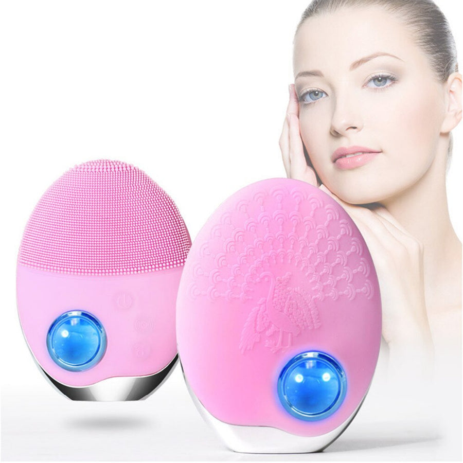 Silicone Facial Cleanser With Phototherapy Light
