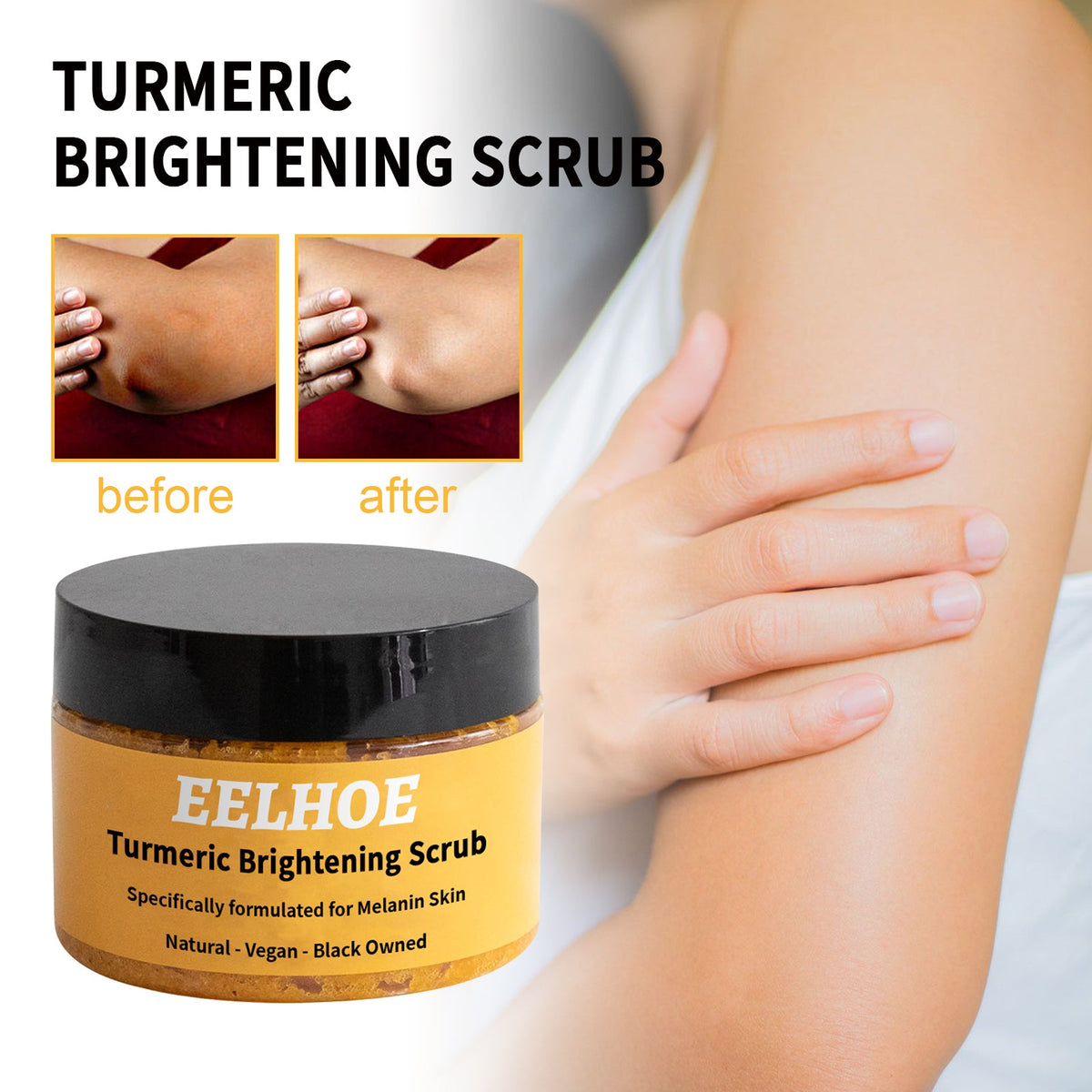 Turmeric Body Scrub for Melanin Skin Brightening
