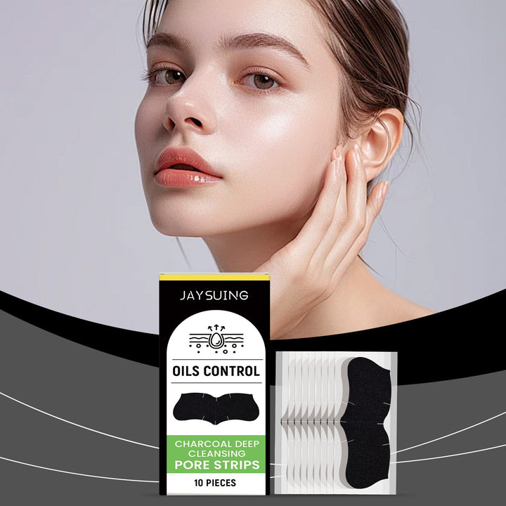Charcoal Nose Strips for Blackhead Removal, 10-Pack