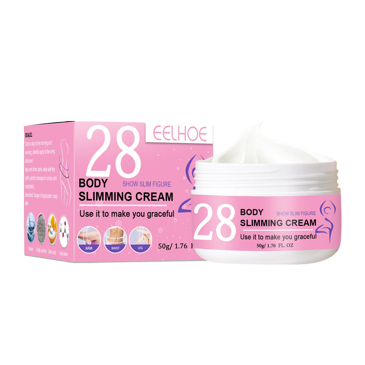 Body Slimming Cream for Firmer Arms Waist Hips Legs