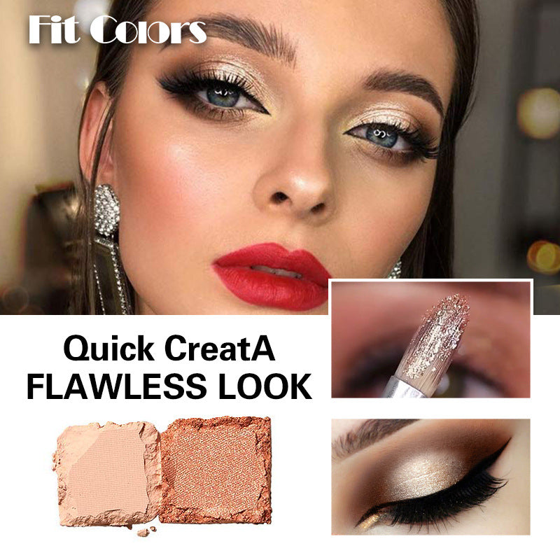 12-Color Makeup Palette for Warm Eye and Face Looks