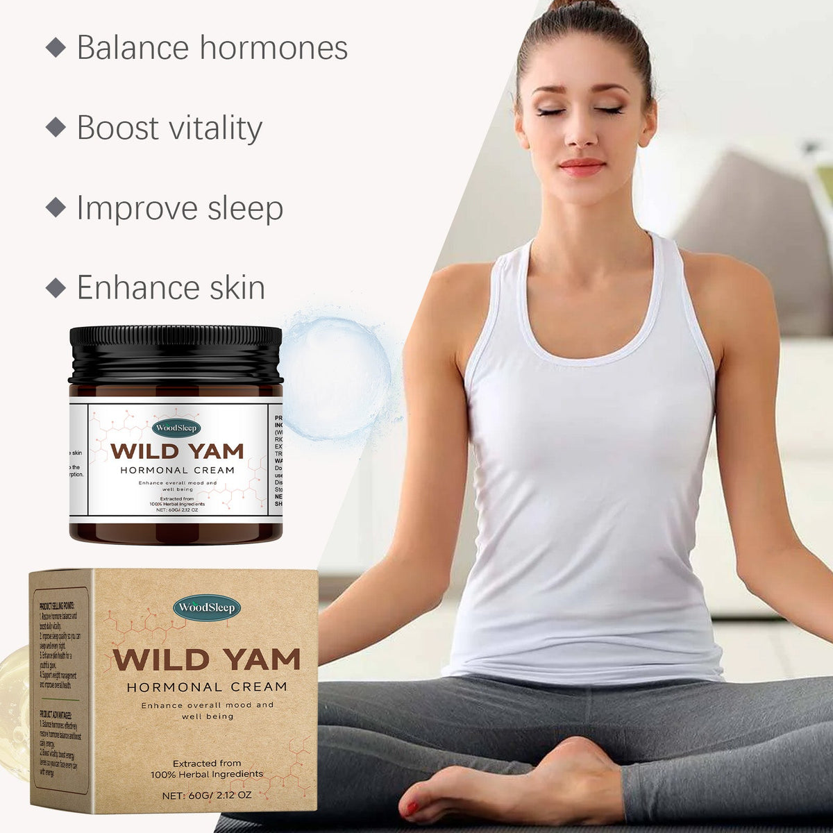 Wild Yam Hormone Cream for Natural Hormonal Balance