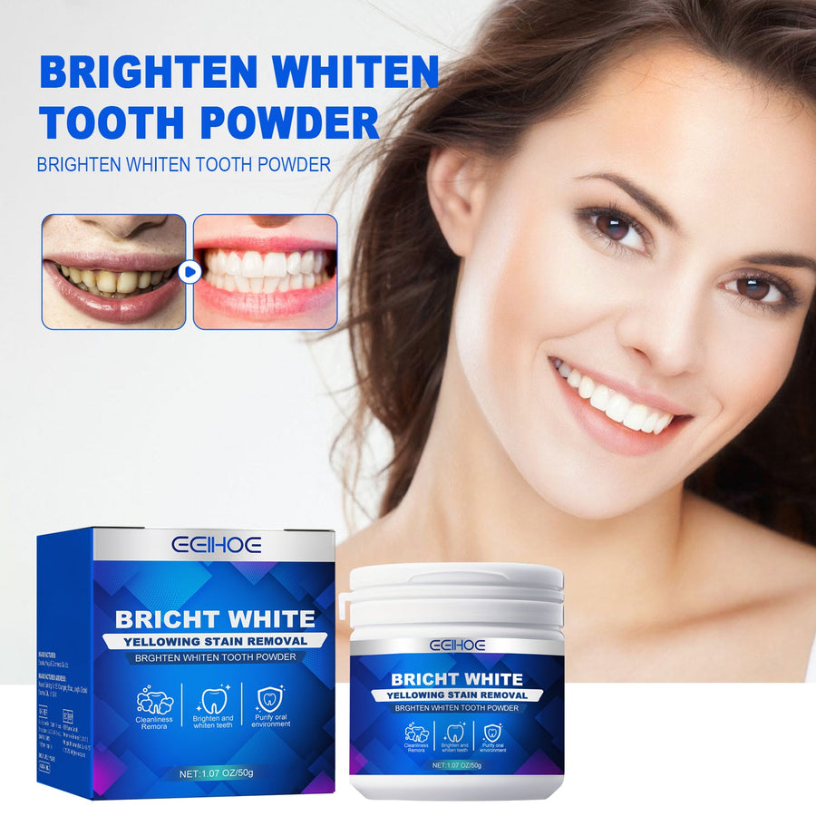 Whitening Tooth Powder - Remove Yellow Stains & Freshen Breath