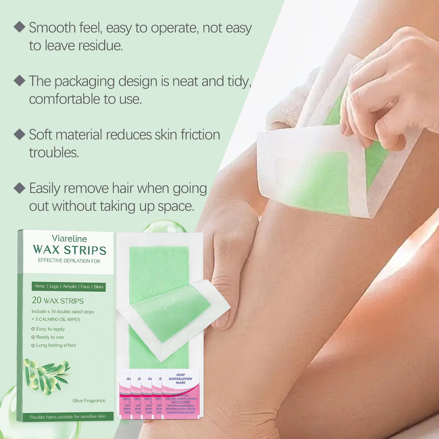 Viareline Wax Strips - Gentle At-Home Hair Removal