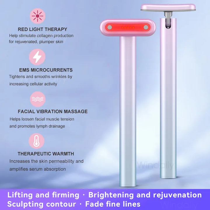 Facial Lifting Wand — 4 Therapies in 1 for Firmer, Youthful