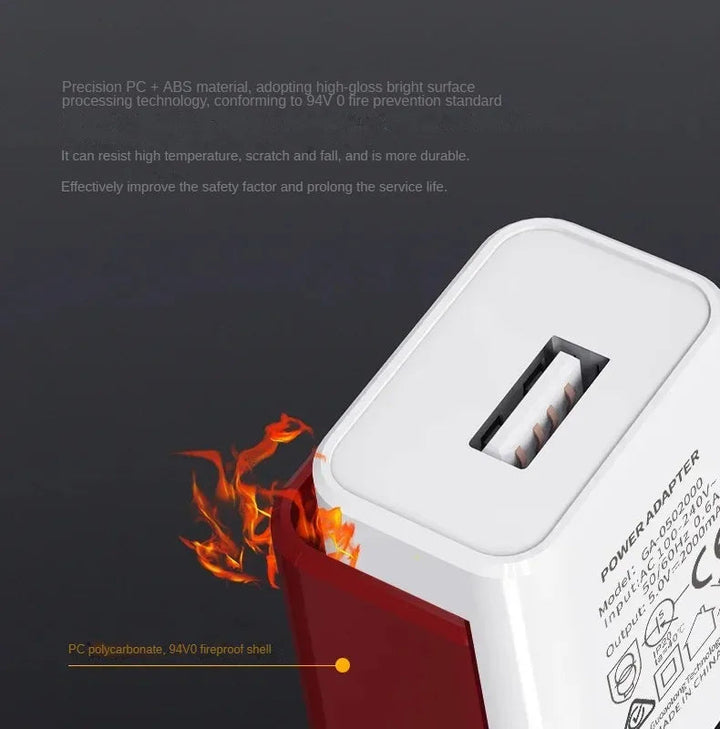 SAA USB Wall Charger — 5V/2A Fast Charging Adapter (AU Plug)