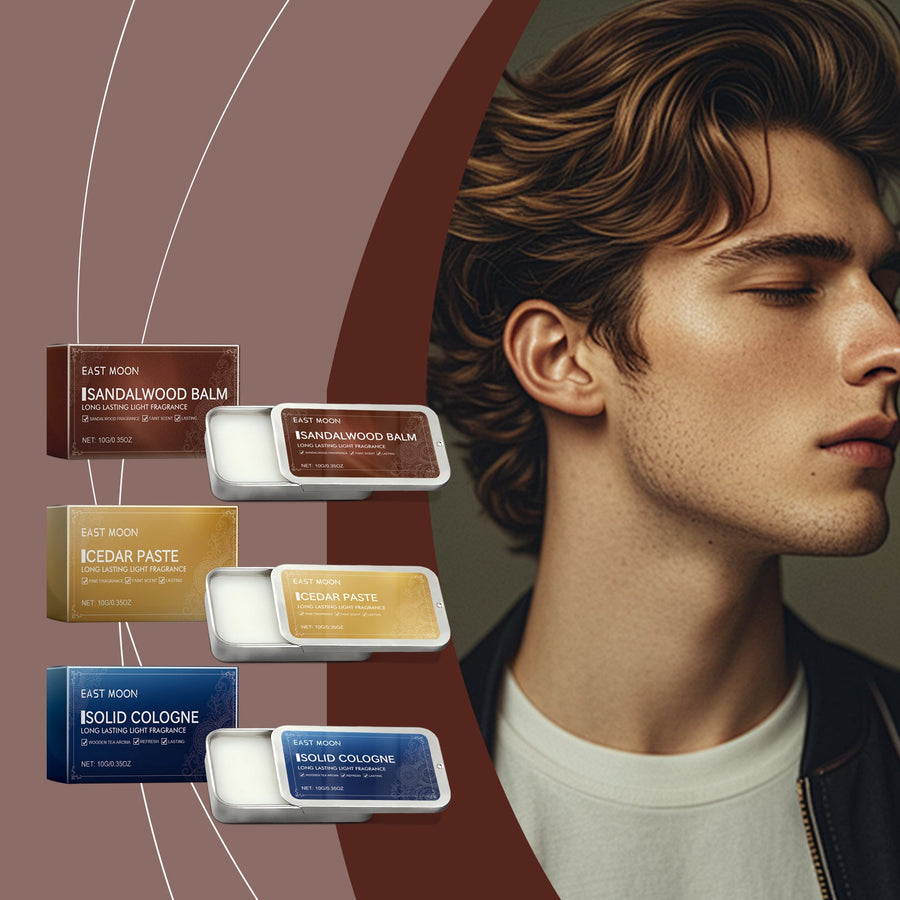 Men's Solid Fragrance Balm for Portable Daily Refresh