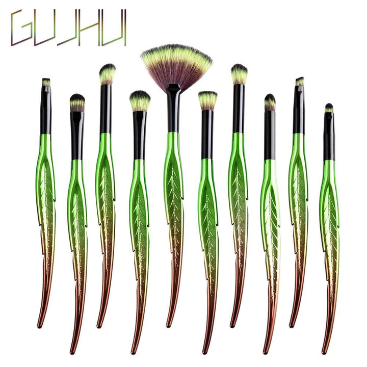 Pro Makeup Brushes Set – Artist‑Worthy Leaf Handles