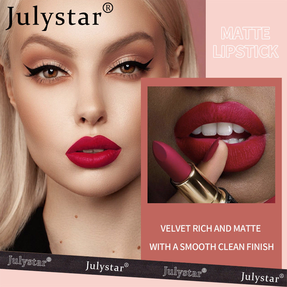 Matte Lipstick Set: Six Velvety Shades, Smooth Finish