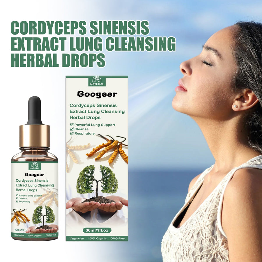 Lung Cleansing Drops — Organic Cordyceps for Respiratory