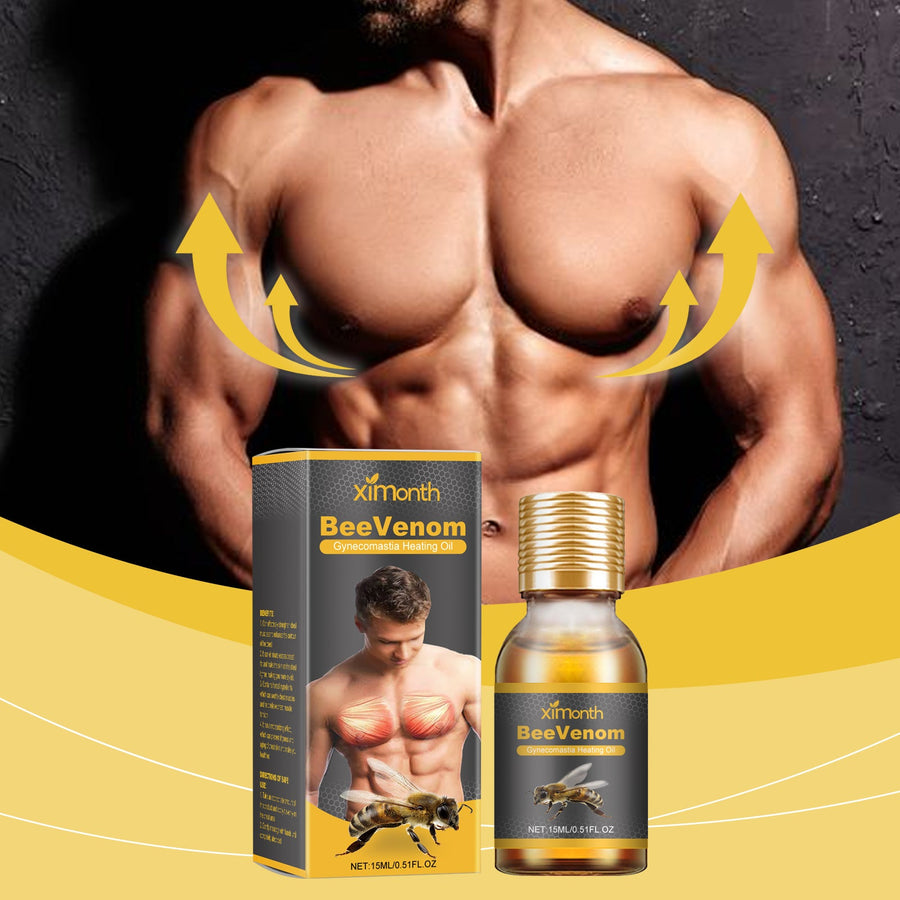 Men's Chest Firming Oil — Bee Venom Lifts & Defines Chest Fast