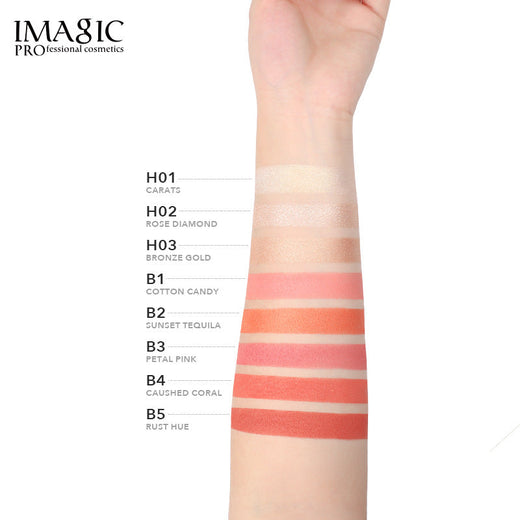 Monochrome Blush Highlighter Compact for Luminous Color