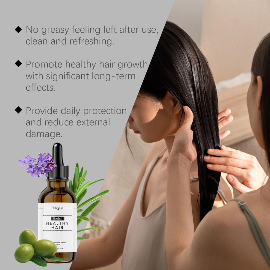 Plant-Based Hair Oil for Dry Hair & Scalp Care, 60ml