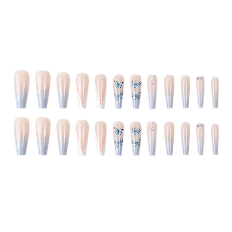Butterfly French Press-On Nails for Salon-Style Glam