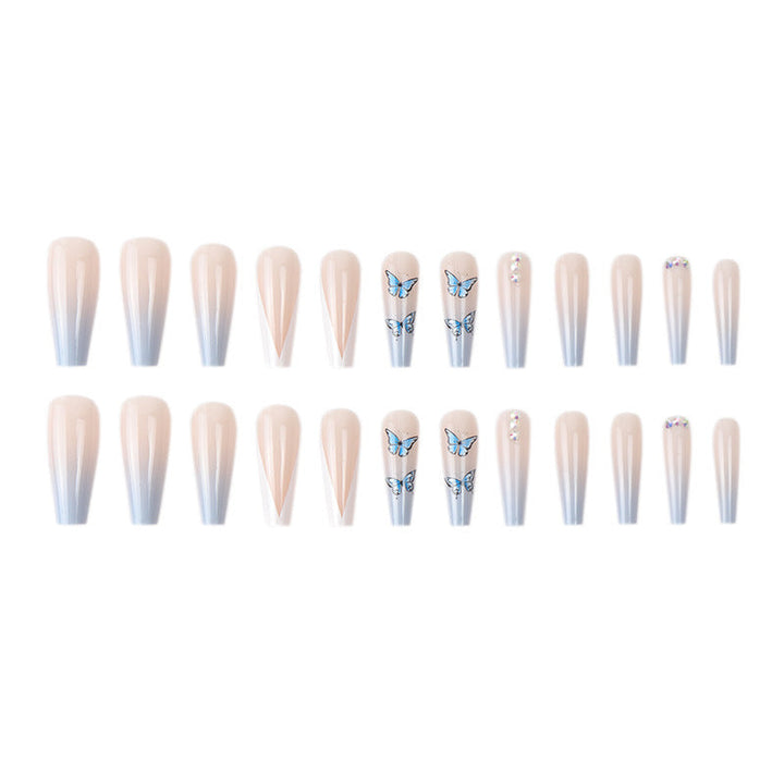 Butterfly French Press-On Nails for Salon-Style Glam