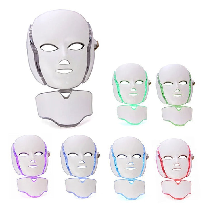 LED Beauty Mask — 7‑Color Photon Rejuvenation for Face & Neck