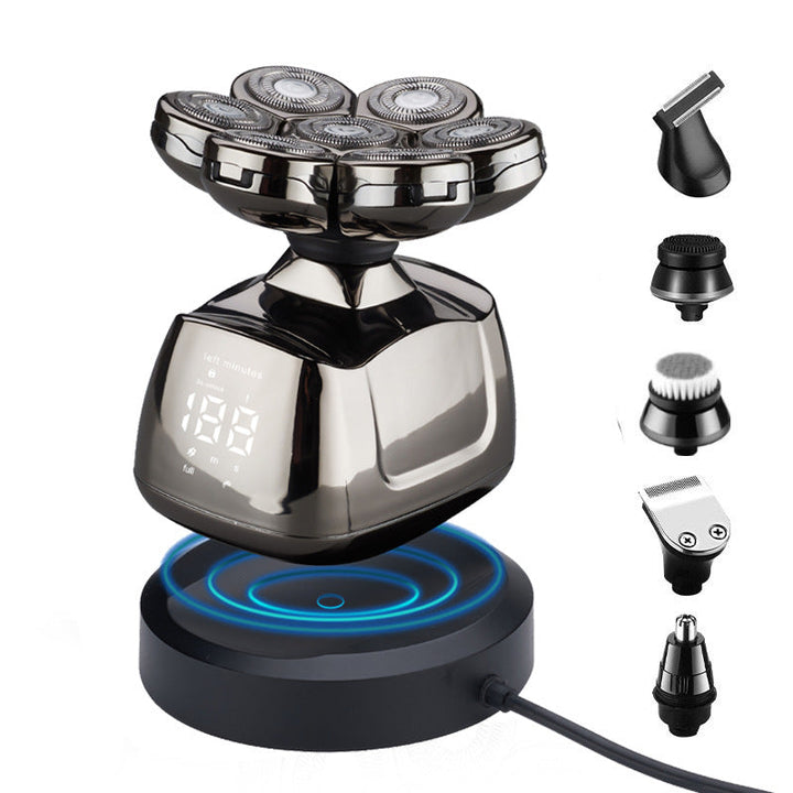 7-Head Rechargeable Rotary Shaver — Smooth 7D Grooming