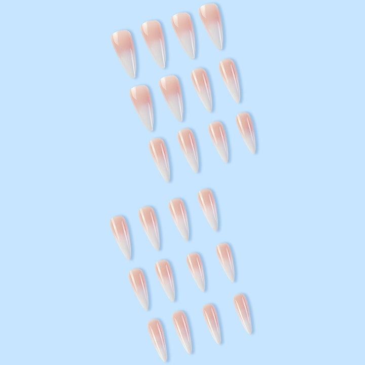 Milky Ombre Almond Press-On Nails — Salon-Perfect Gradient