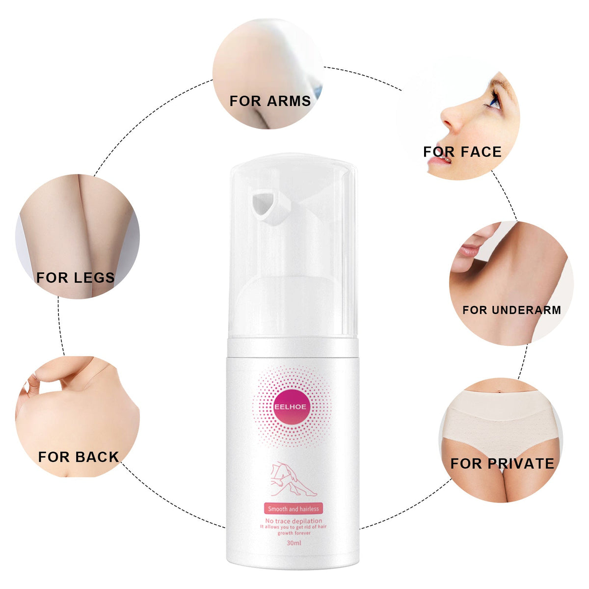 EELHOE Honey Mousse Hair Removal Spray — Painless, Smooth Skin