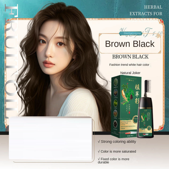 Plant Hair Dye Comb for Natural-Looking Gray Coverage