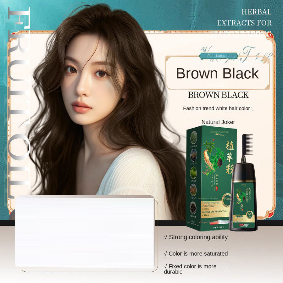 Plant Hair Dye Comb for Natural-Looking Gray Coverage