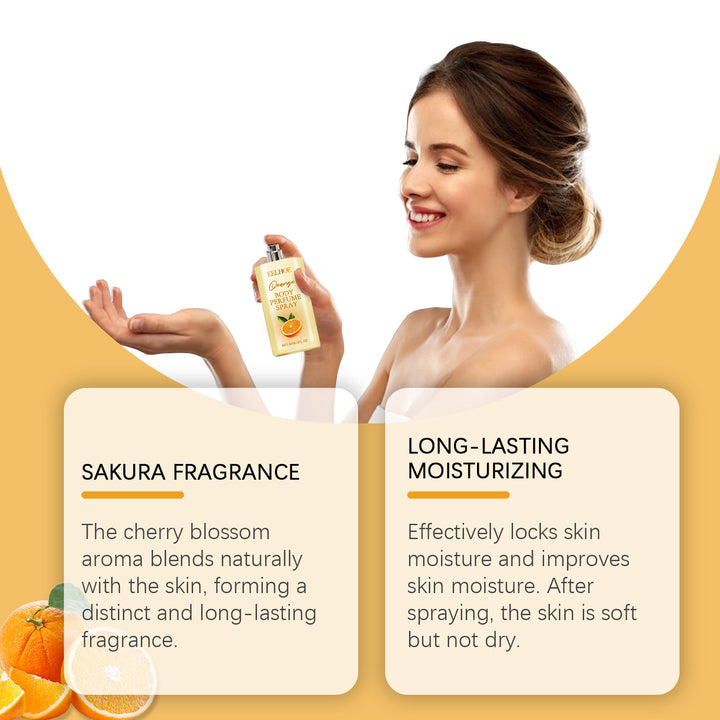 Orange Body Perfume Spray – Light Fresh Fragrance