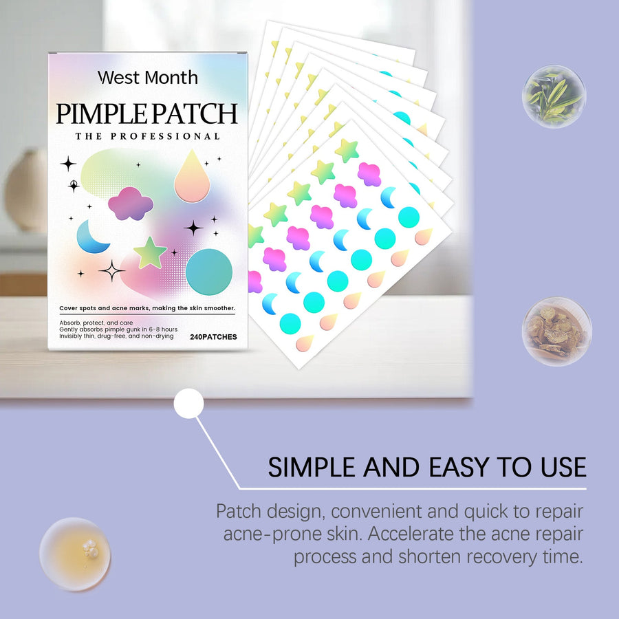 Color Cover Acne Patches - 240 Hydrocolloid Spot Dots