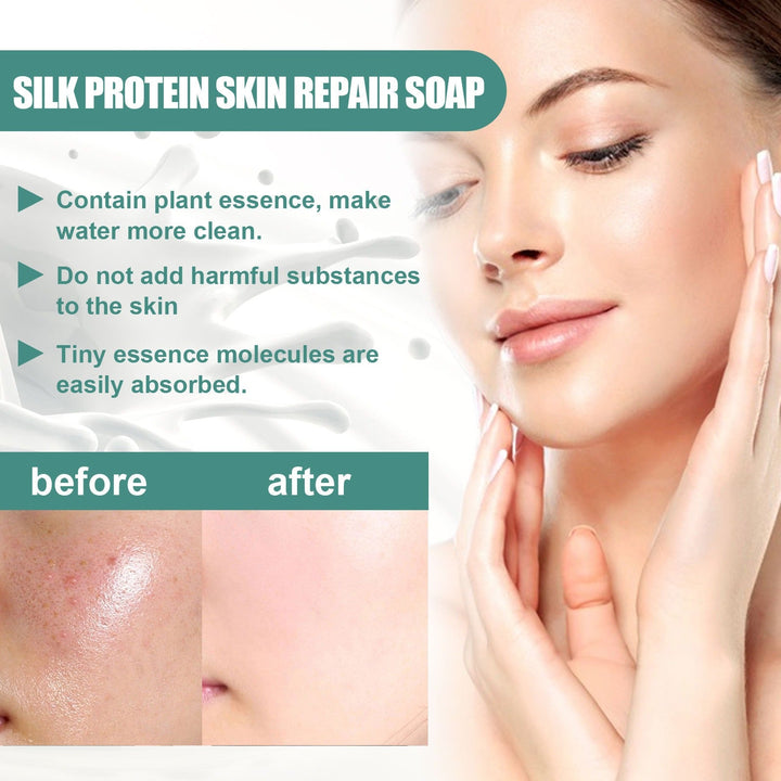 Silk Protein Cleansing Soap Bar for Soft, Clean Skin