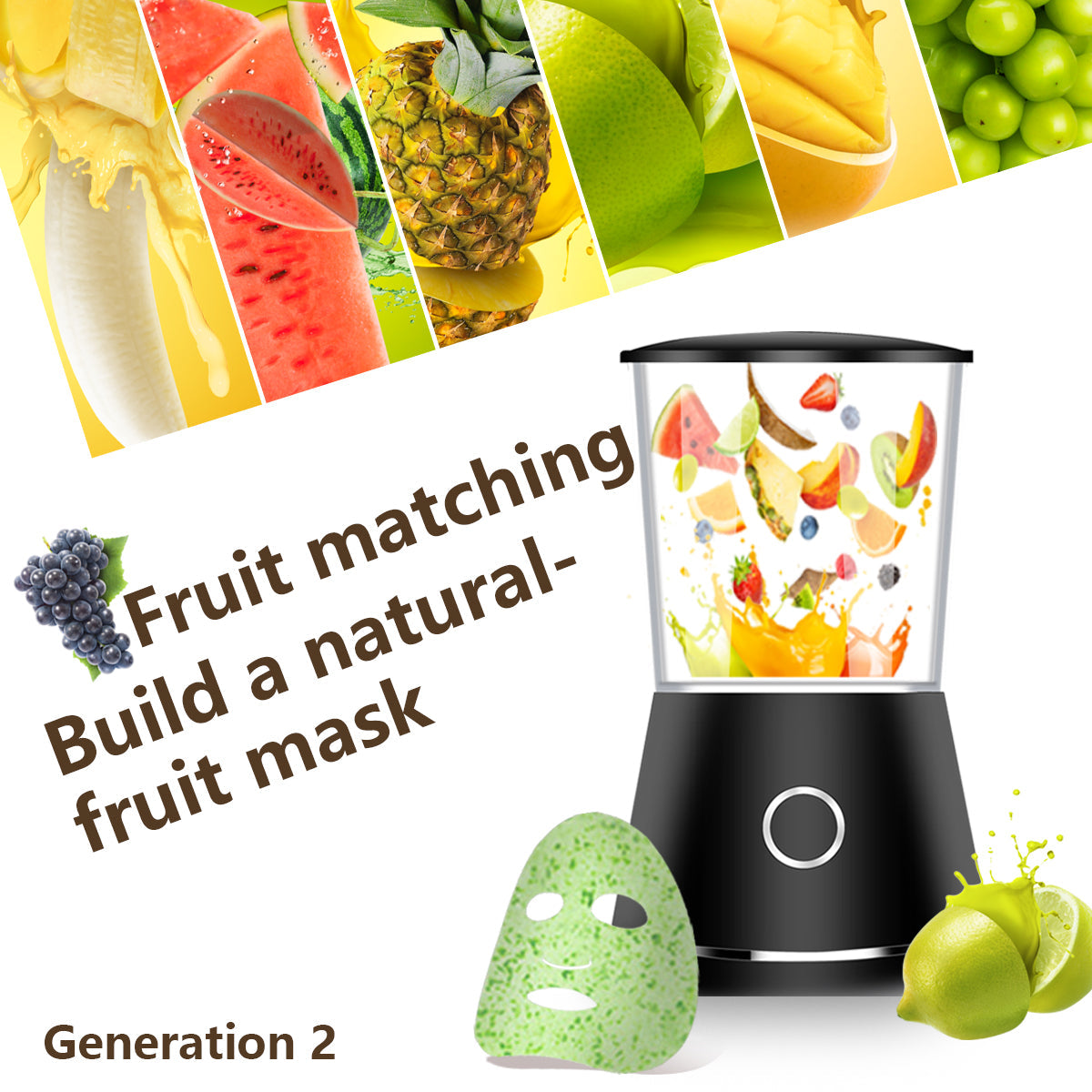 DIY Fruit Face Mask Maker — Fresh Custom Blends in 4 Minutes