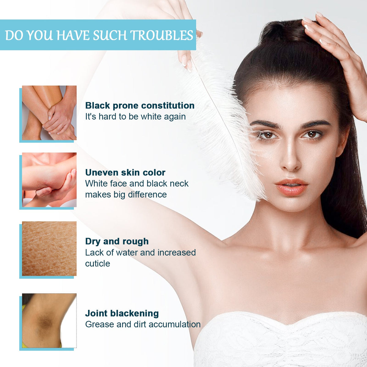 Skin Whitening Body Lotion – Brightens Armpits, Knees & Joints