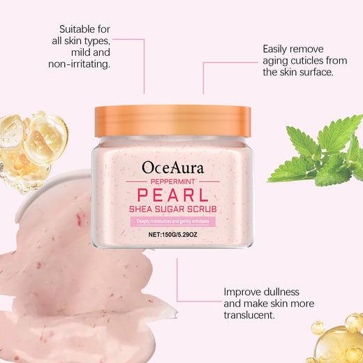 Mint Pearl Body Scrub for Soft Smooth Sensitive Skin