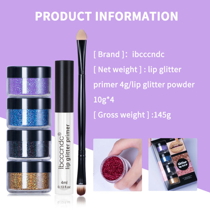 Glitter Lip Gloss Set for 8-Hour Multidimensional Sparkle