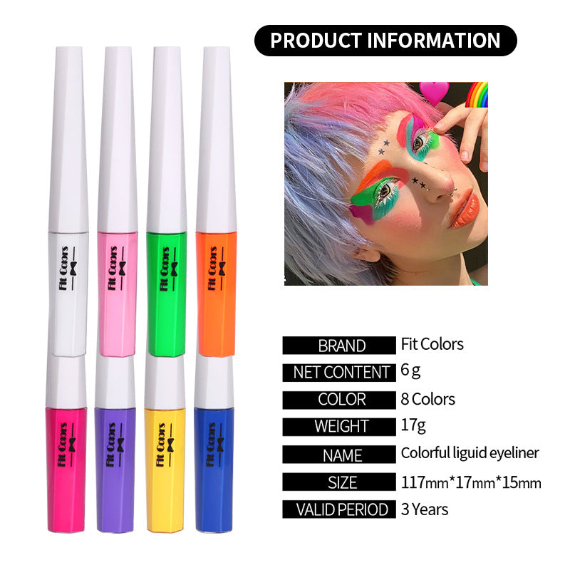 Fluorescent Graphic Eyeliner Set — 8 Neon Colors
