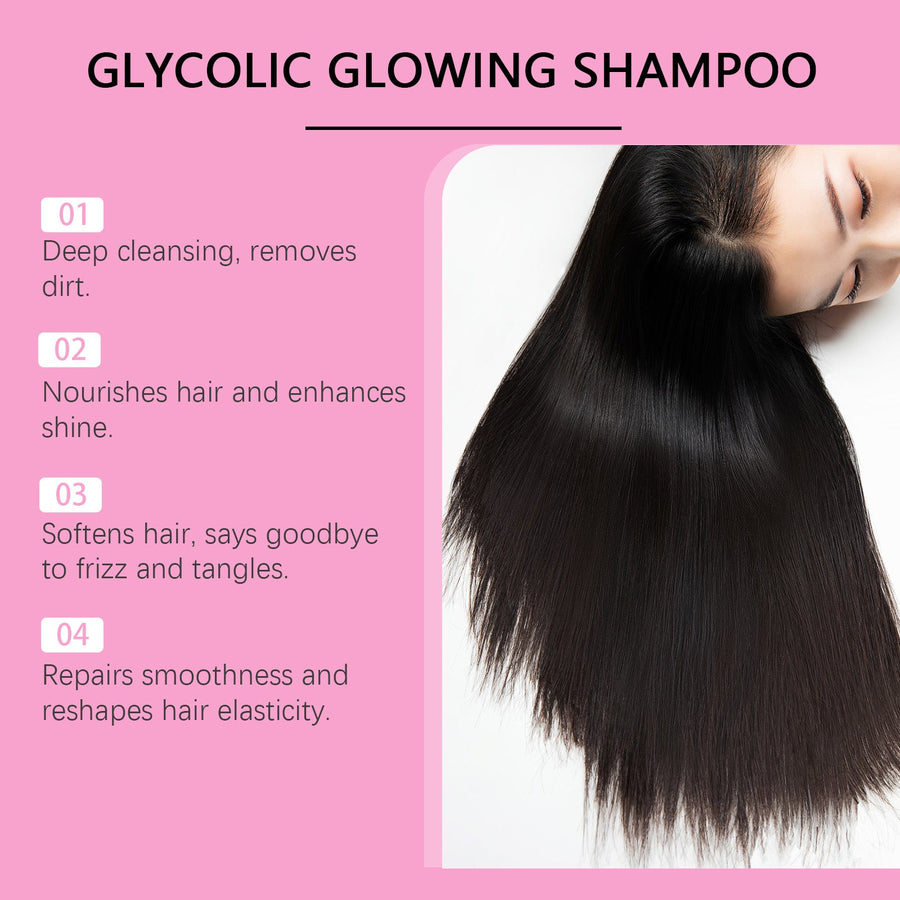 Sulfate-Free Glycolic Shampoo for Smoother, Shinier Hair