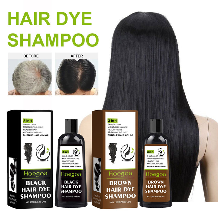 Hair Dye Shampoo for Fast Gray Coverage and Shine