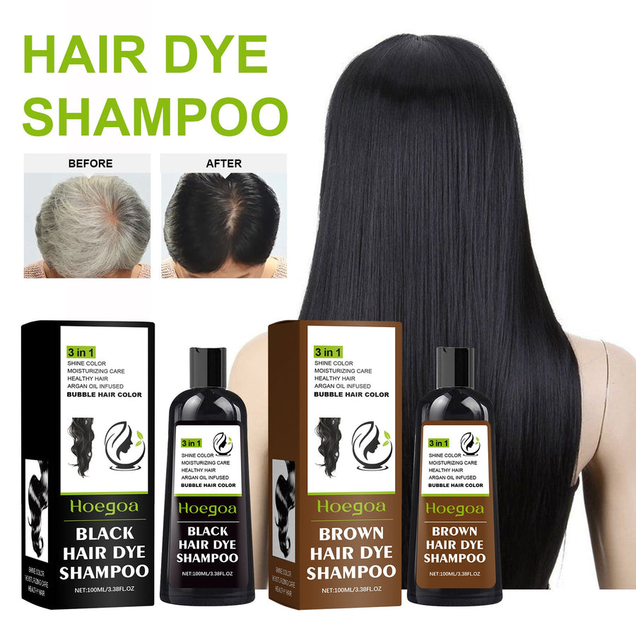 Hair Dye Shampoo for Fast Gray Coverage and Shine