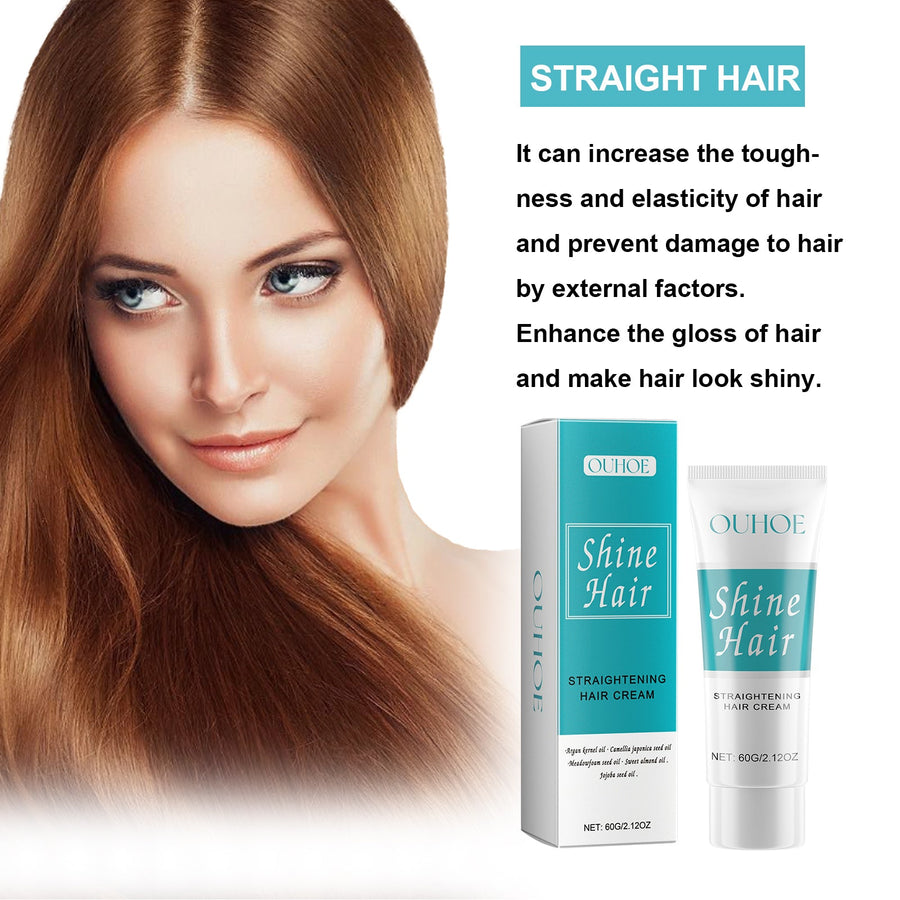 Straightening Hair Cream for Smooth, Sleek Shiny Hair