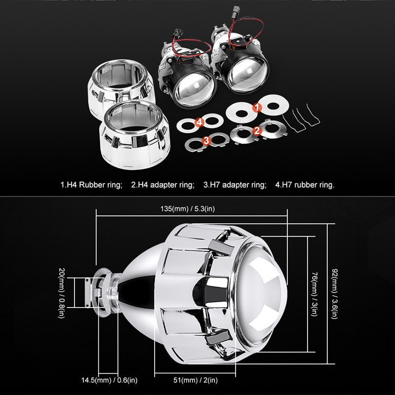 Bi‑Xenon HID Projector Lenses — Sharper Night Vision