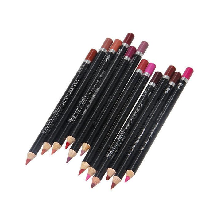 12 Waterproof Lip Liner Pencils for Defined Lips