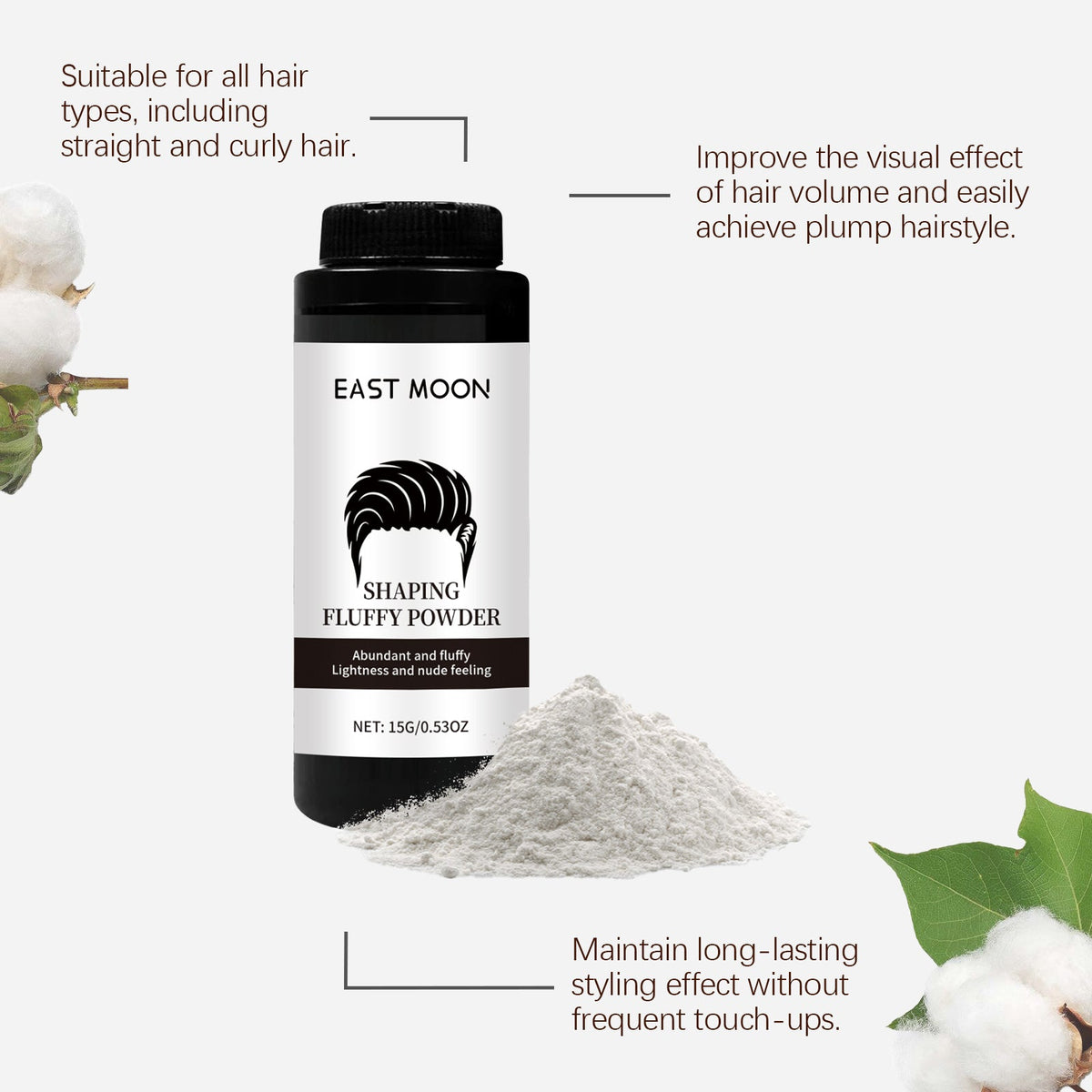 Hair Styling Powder for Quick, Natural-Looking Volume