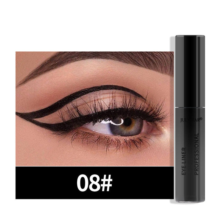 8-Color Liquid Eyeliner Pen for Precise Graphic Looks