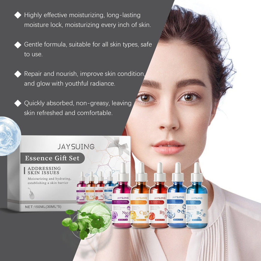 5-Piece Facial Serum Gift Box for Daily Hydration Care