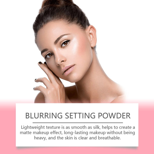 Setting Powder With Brush for Lightweight Blurred Skin
