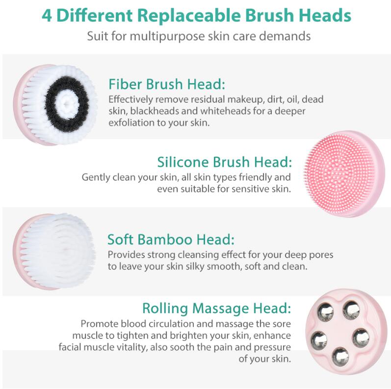 4-in-1 Facial Cleansing Brush for Deep Pore Care