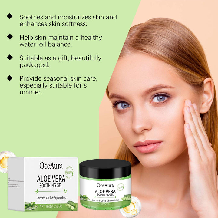 Aloe Vera Cucumber Gel for Instant Cooling Hydration