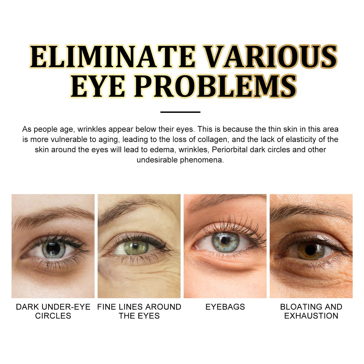 Gold Snail Collagen Eye Masks for Puffy, Tired Eyes